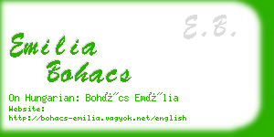 emilia bohacs business card